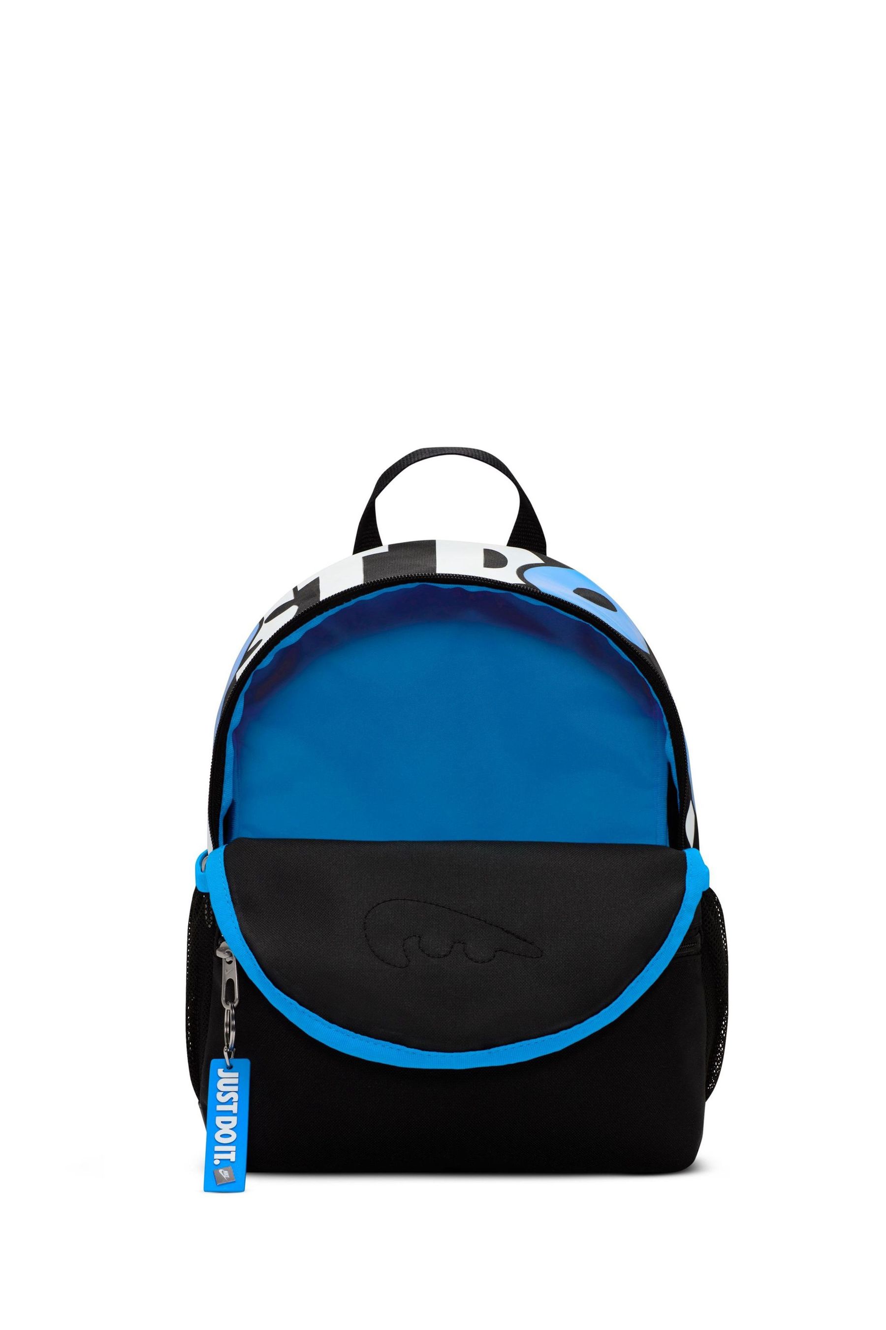 Nike black just do it logo mini backpack store