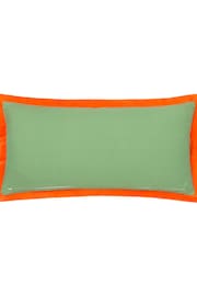 Riva Paoletti PeridotOrange Casa Embroidered Cotton Velvet Cushion - Image 2 of 5