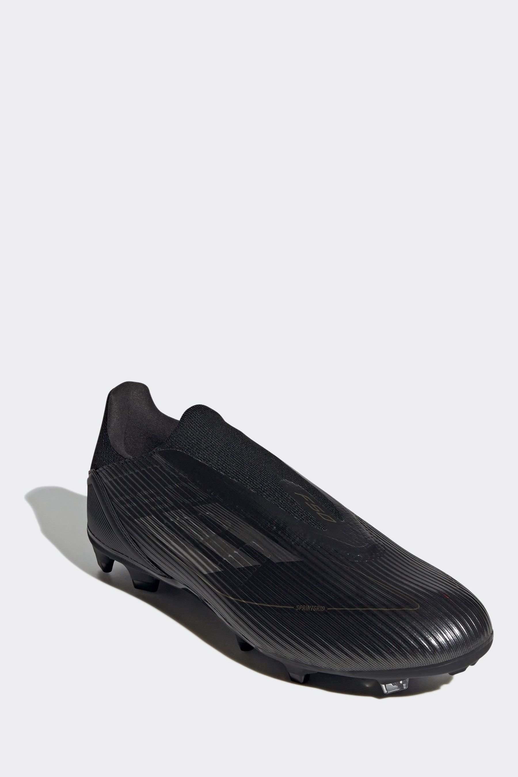 Black adidas laceless football boots best sale