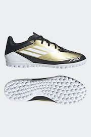 adidas Gold/White F50 Club Messi Turf Football Boots - Image 9 of 11