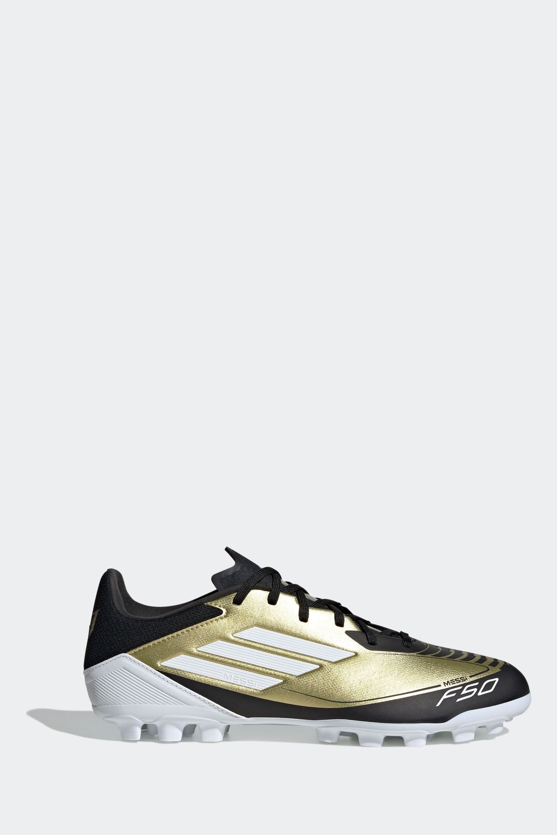 Mens Adidas Gold White F50 League 2G 3G AG Messi Football Boots