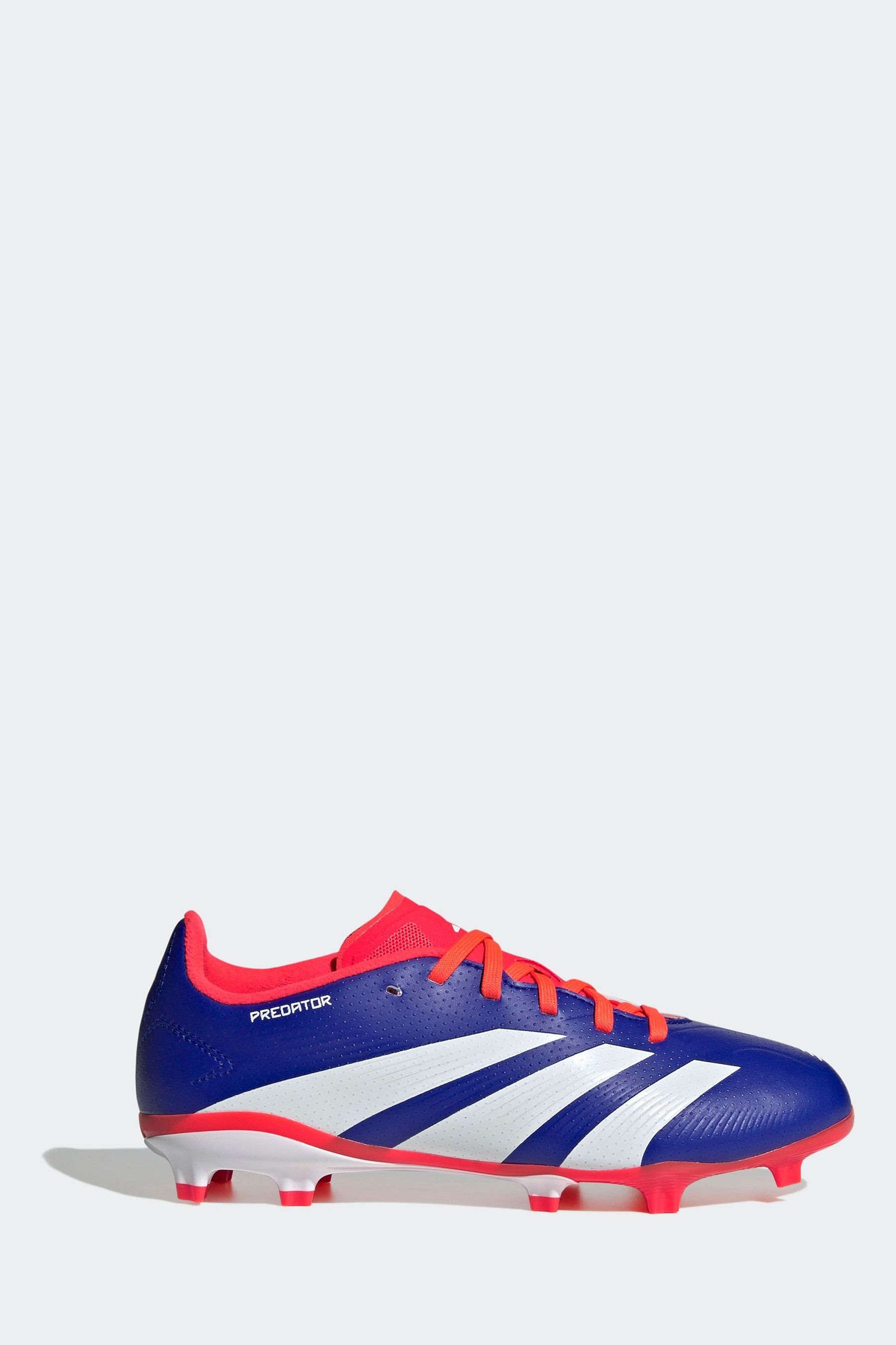 Adidas Blue White Predator League Firm Ground Boots Kids 10 EU 27.5 Boys