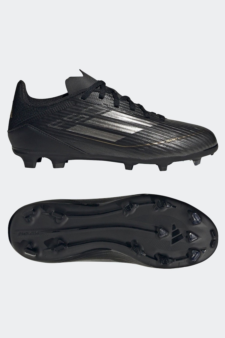 adidas Black/Gold Kids F50 League Firm / Multi Ground Cleats Football Boots - Image 2 of 11