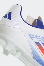 adidas White/Blue/Red Kids F50 League Firm/Multi-Ground Cleats Boots - Image 2 of 11