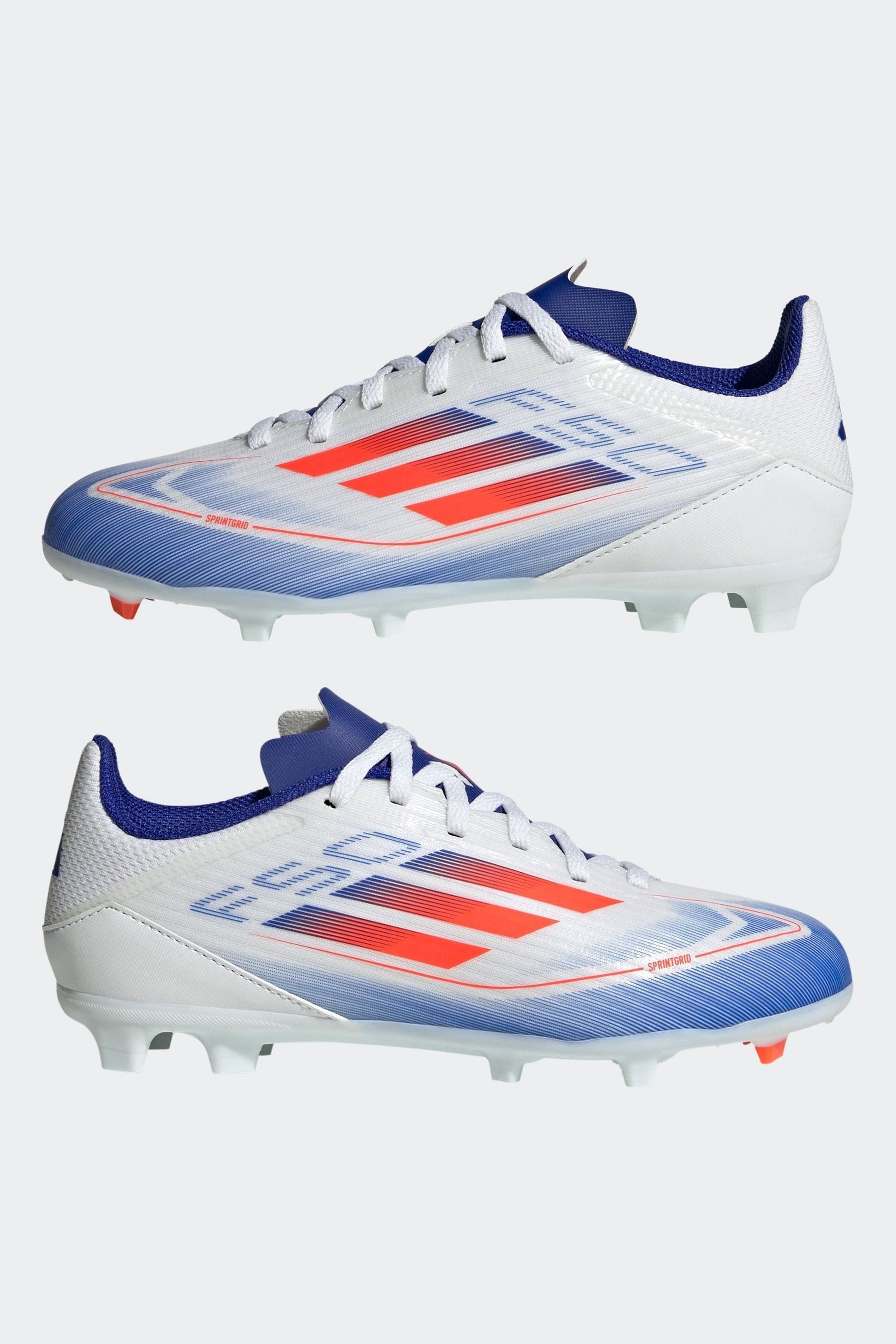 Buy adidas White Blue Red Kids F50 League Firm Multi Ground Cleats Football Boots from the Next UK online shop