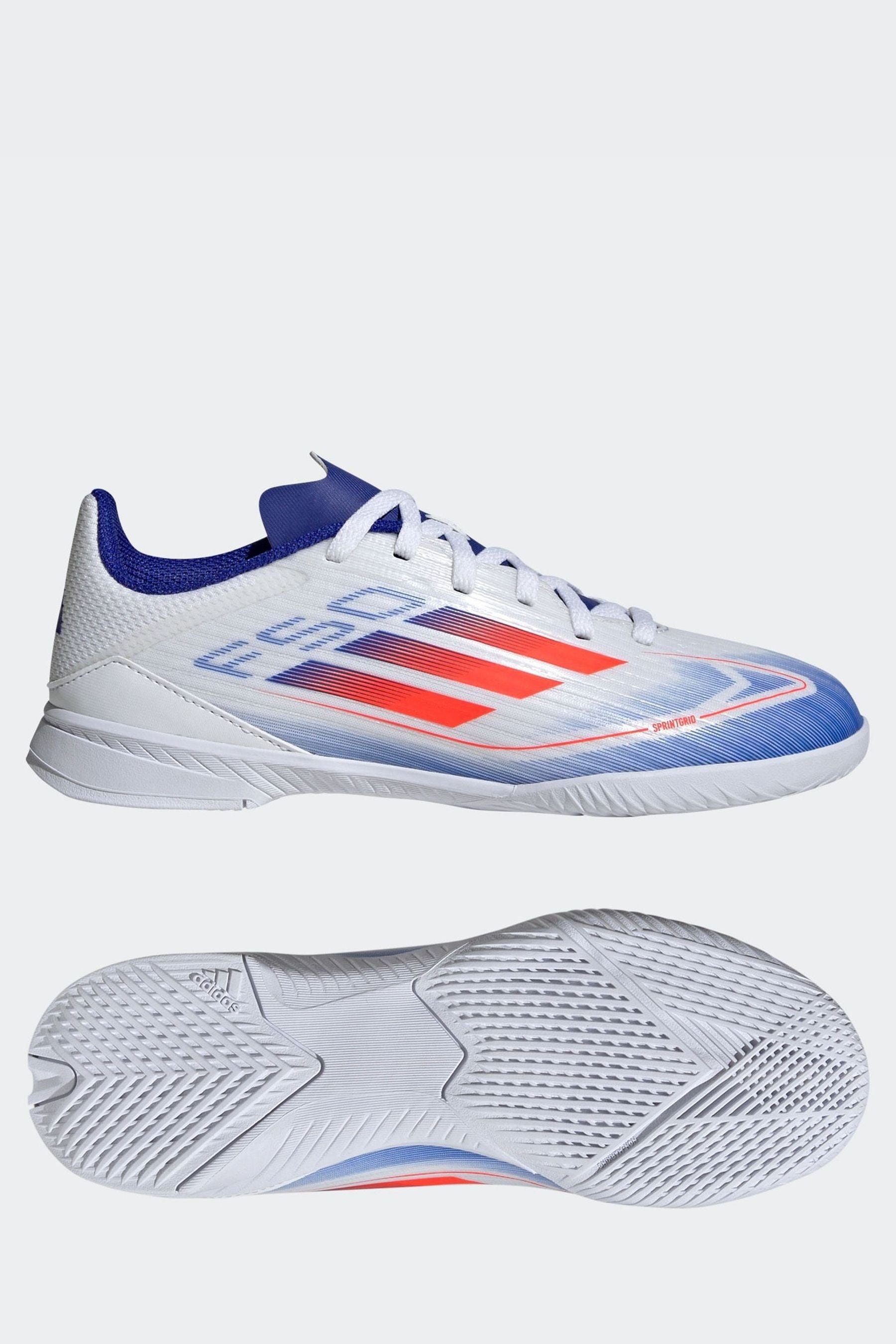 Buy adidas White Blue Red Kids F50 League Indoor Football Boots from Next Luxembourg
