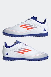 adidas White/Blue/Red Kids F50 Club Turf Boots - Image 10 of 10