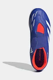 adidas Blue/White Predator Club Football Boots - Image 7 of 9