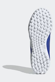 adidas Blue/White Predator Club Football Boots - Image 8 of 9