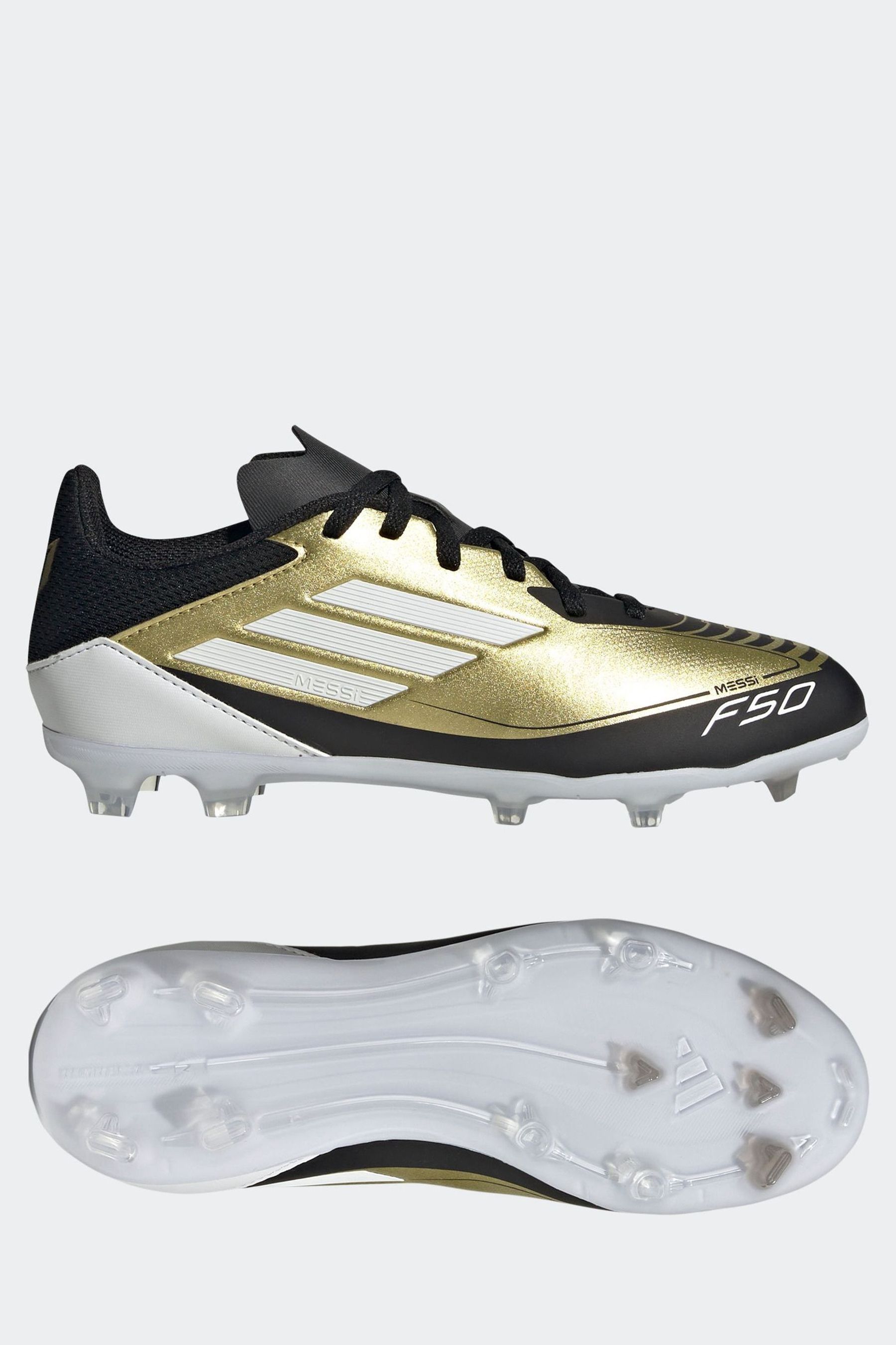 Buy adidas Gold White Messi F50 Kids League Firm Multi Ground Boots from Next United Arab Emirates