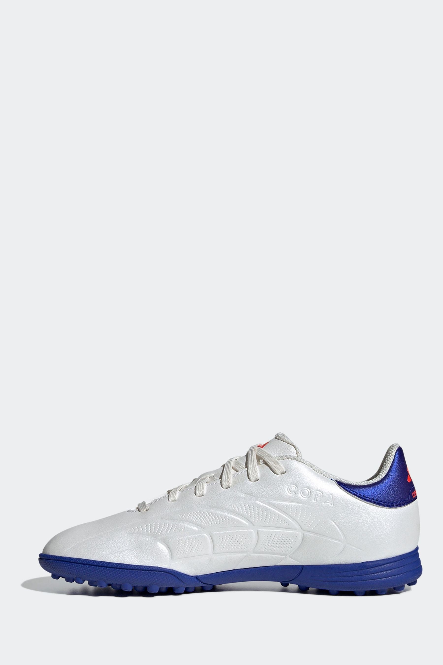 adidas White Blue Red Kids Copa Pure 2 League Turf Football Boots