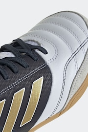 adidas White/Gold Kids Top Sala Competition Indoor Football Boots - Image 8 of 9