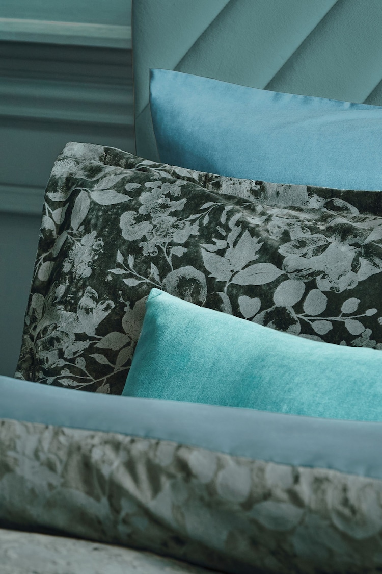 Buy Teal Blue Frosted Leaf Duvet Cover and Pillowcase Set from Next Ukraine