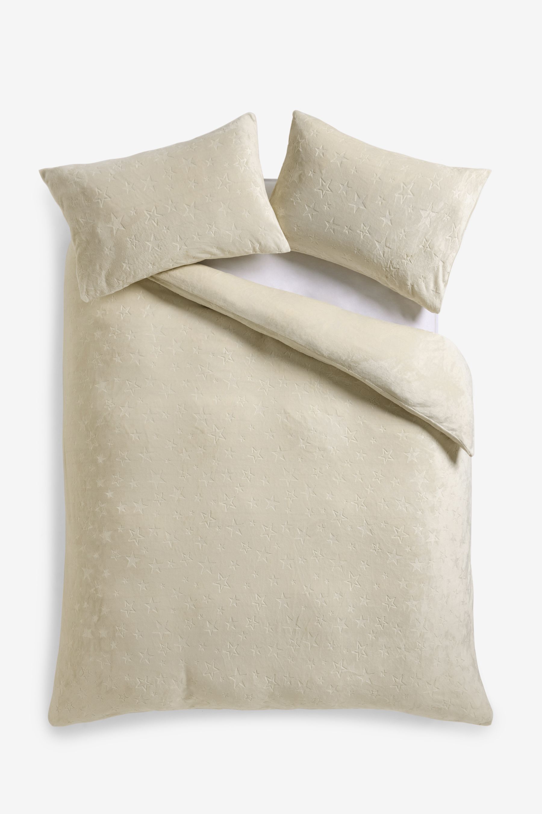 Cosy fleece duvet cover and pillowcase set outlet