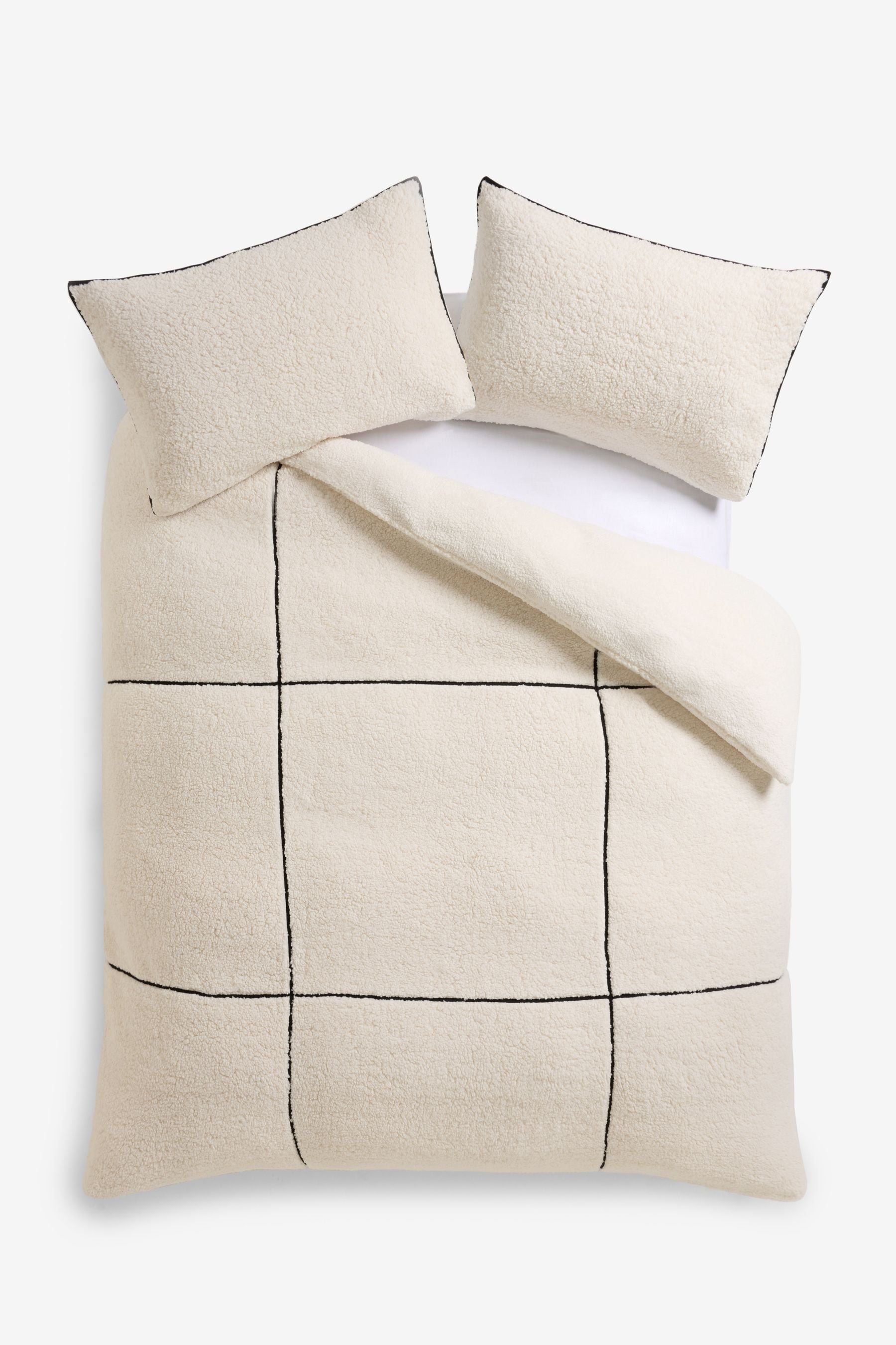 White teddy duvet set 2025