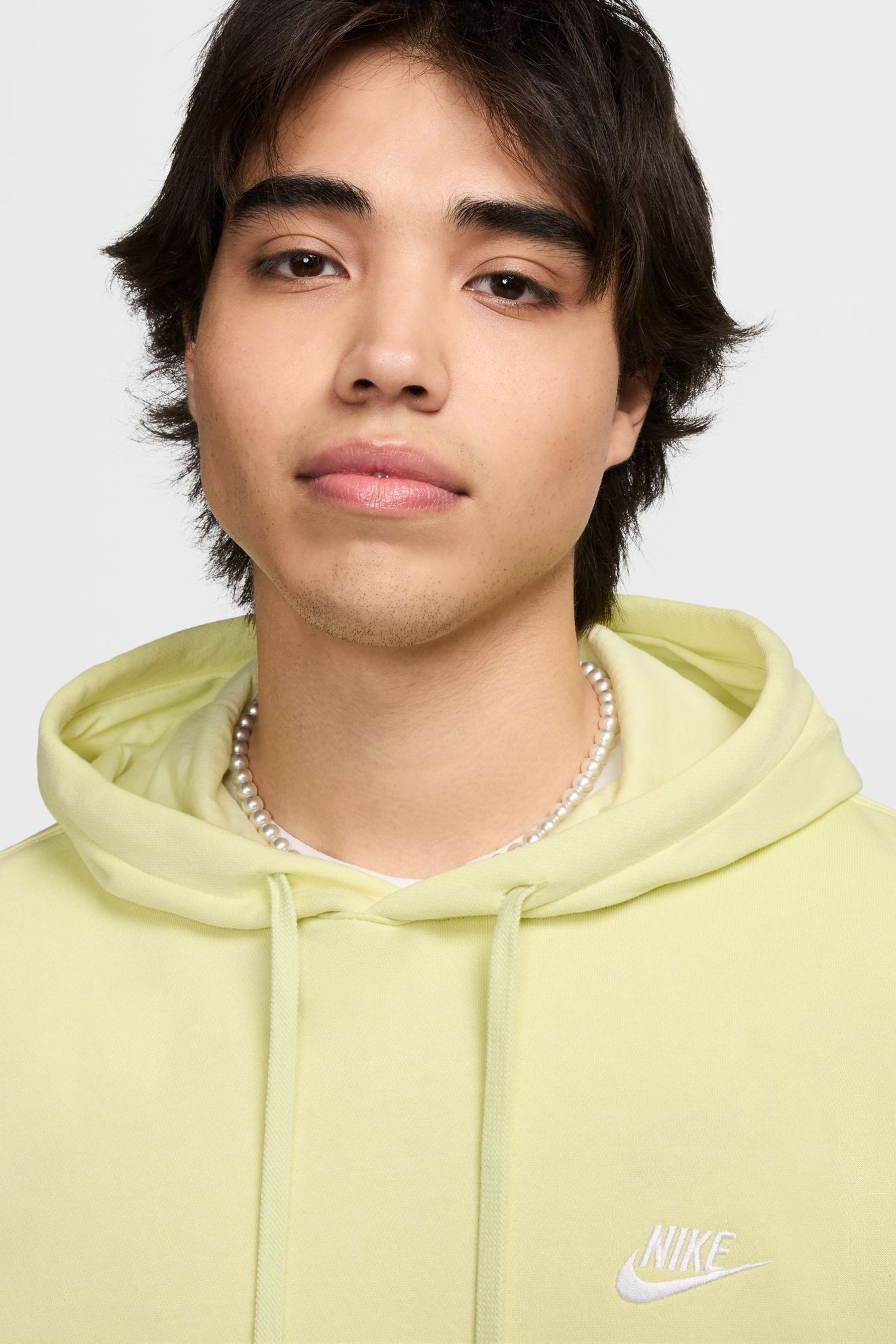 Buy Nike Lime White Club Pullover Hoodie from the Next UK online shop