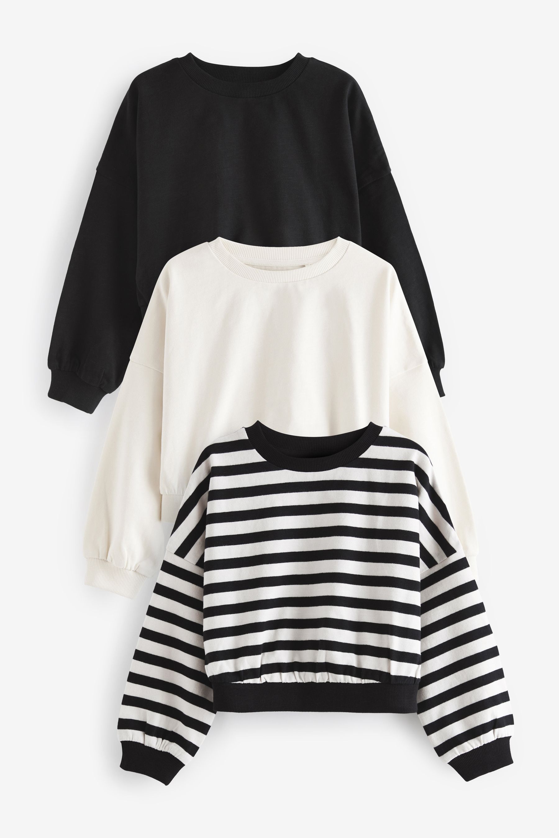 Womens black and white sweatshirts top