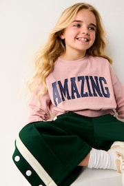 Рожевий університет - Graphic 100% Cotton Long Sleeve Sweatshirt (3-16yrs) - Image 1 of 6