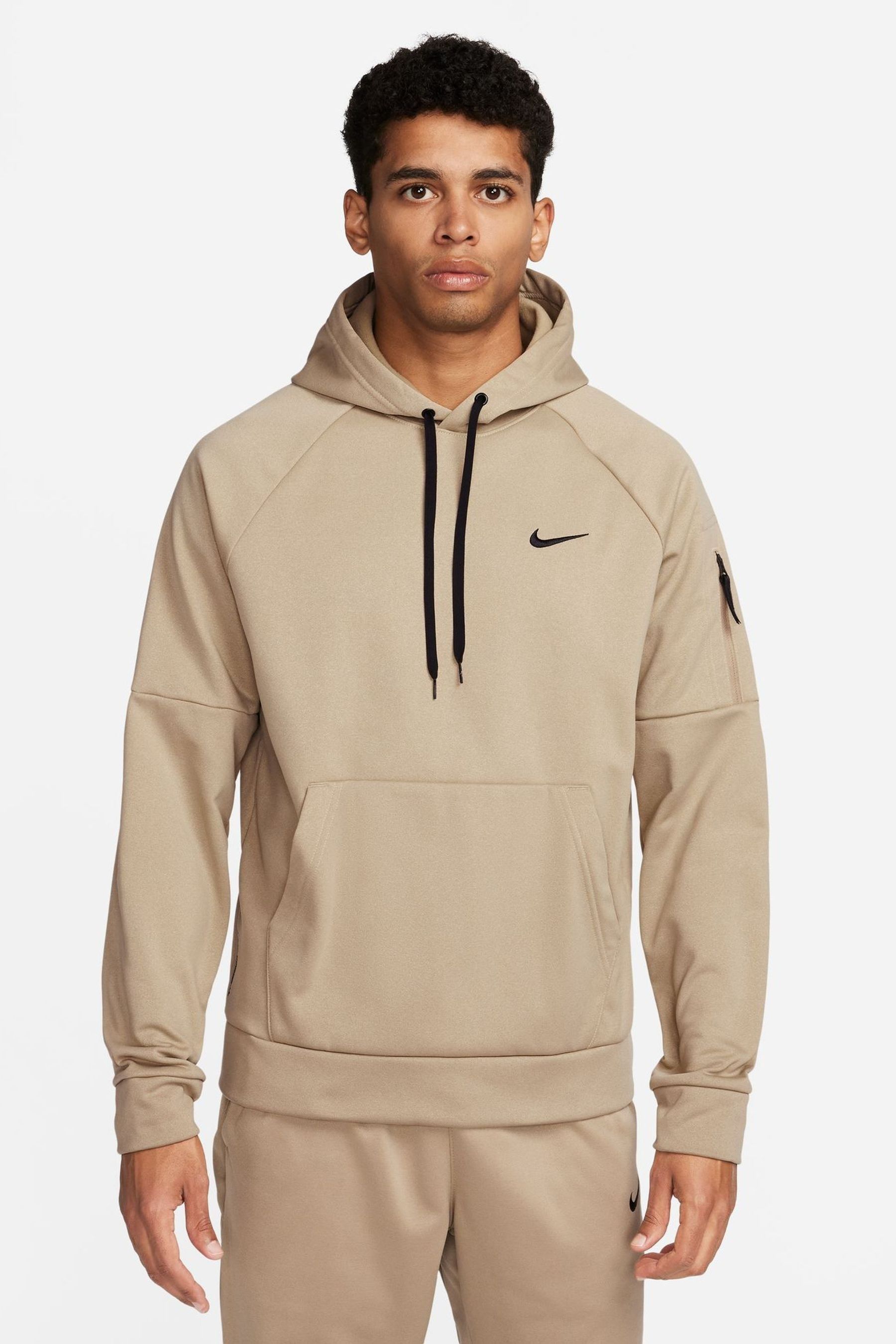 Buy Nike Khaki Therma FIT Pullover Training Hoodie from Next Czech Republic