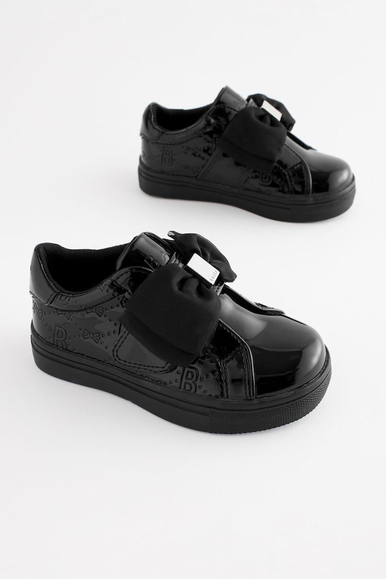 Baker by Ted Baker Girls Black Trainers with Bow - Image 2 of 5