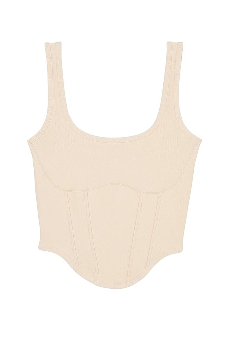 Victoria's Secret PINK Canvas Cream Pique Cinched Top - Image 3 of 3