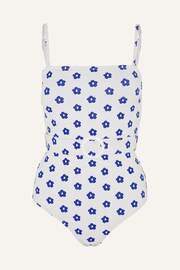 Accessorize White Daisy Print Belt Swimsuit - Image 4 of 4