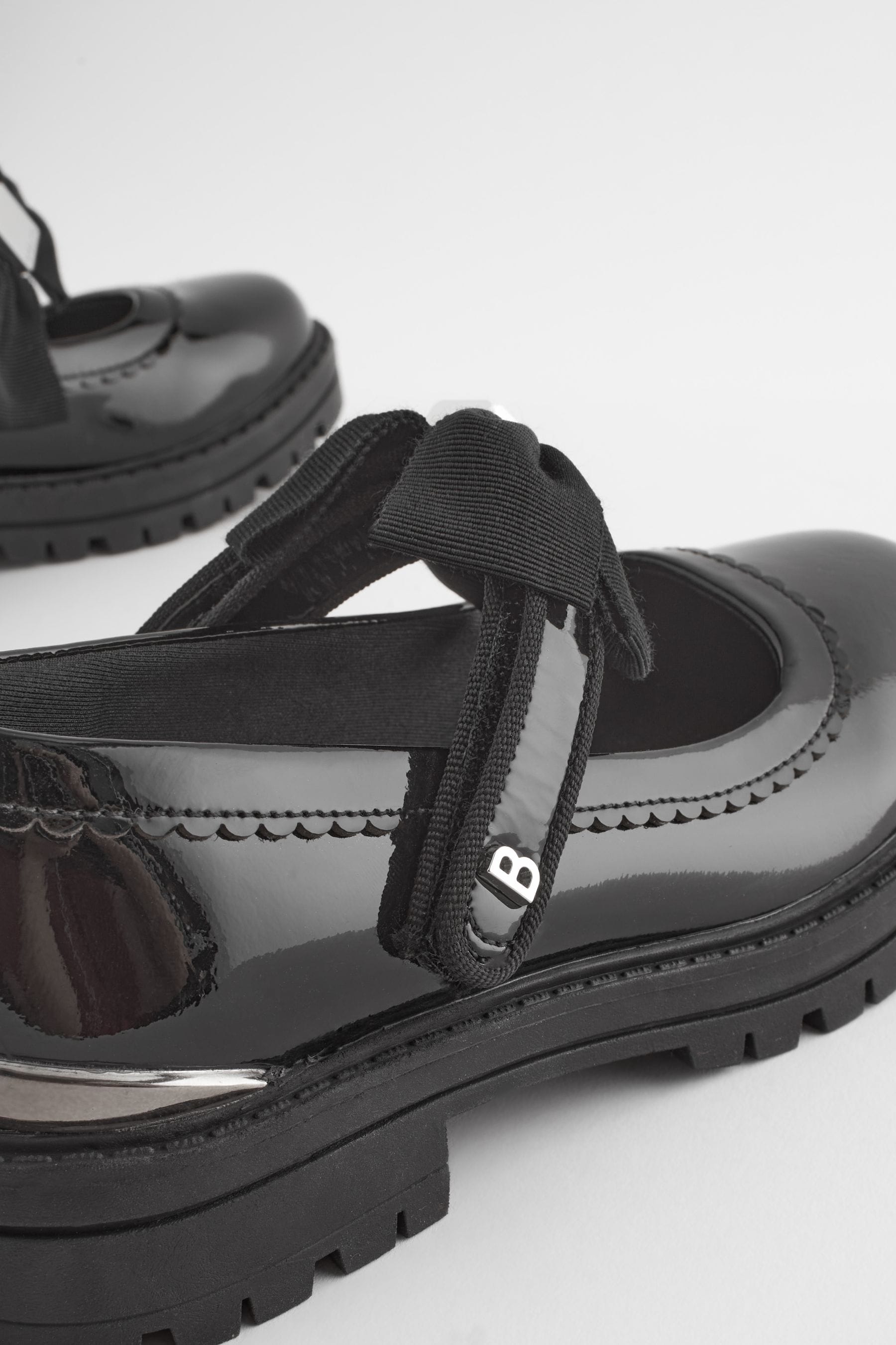 Buy Baker by Ted Baker Girls Black School Chunky Mary Jane Shoes with Bow from Next Luxembourg