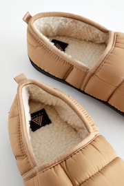 Camel Water Repellent Quilted Shoot Slippers - Image 5 of 8
