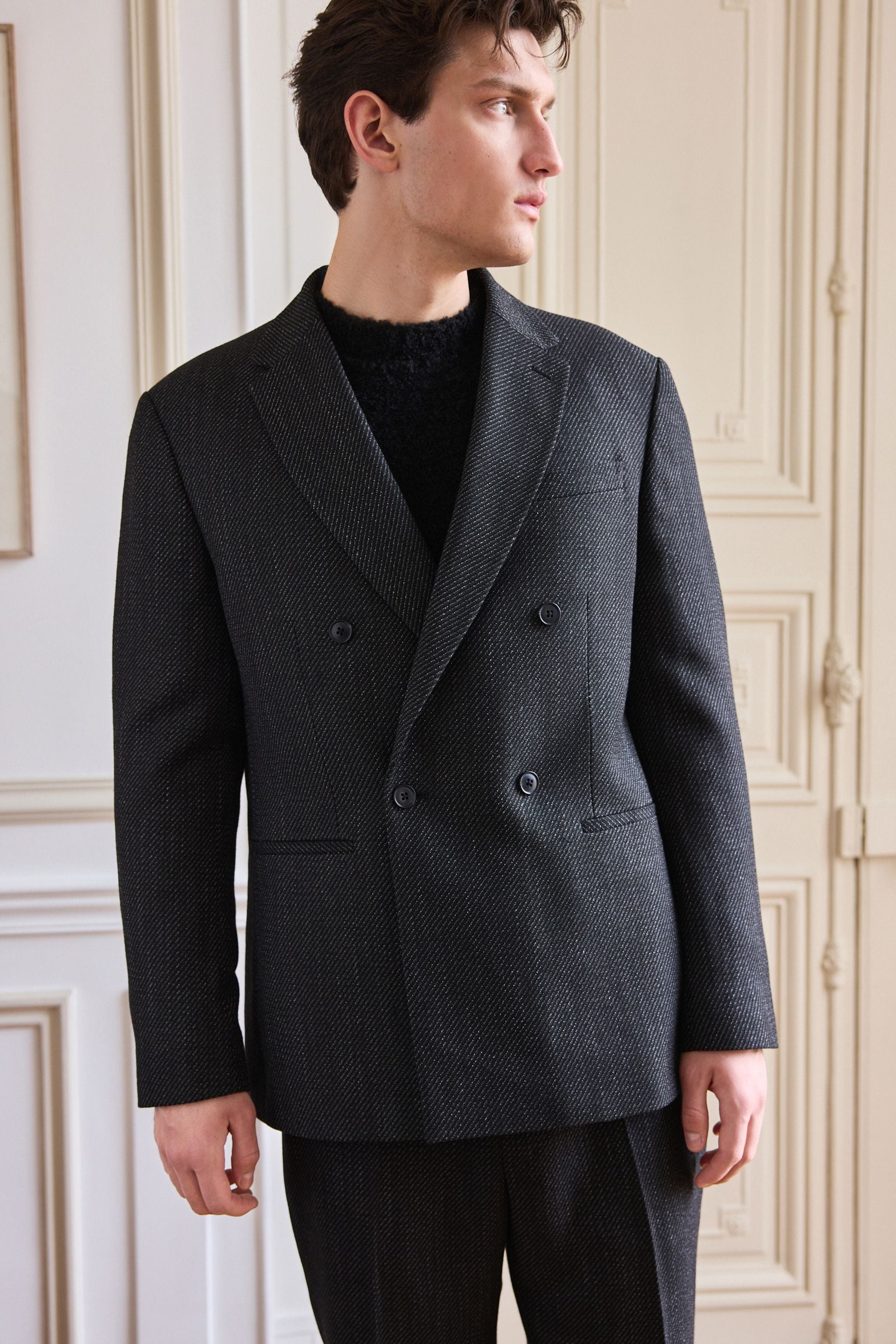 Double breasted suit blazer top