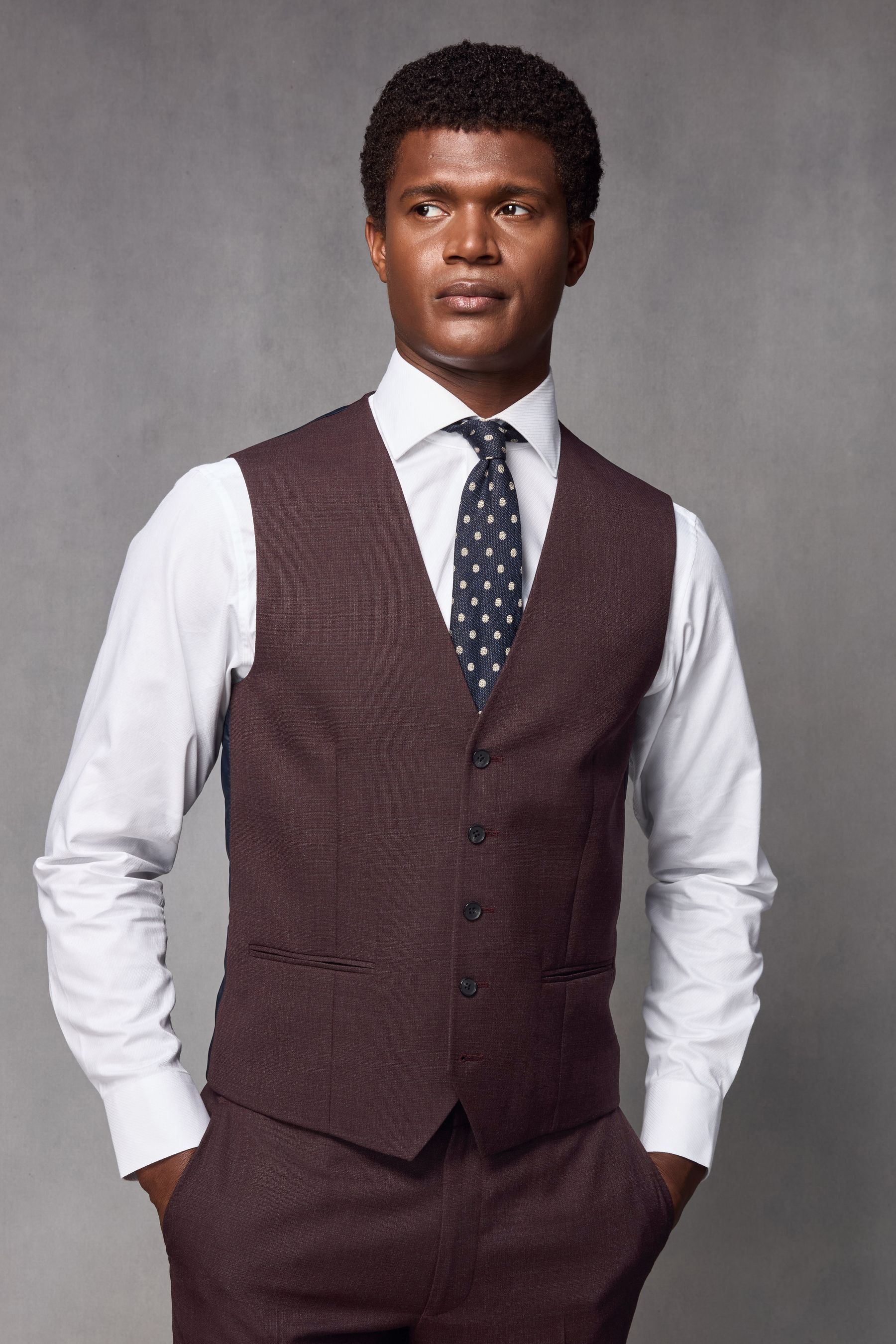 Grey suit red waistcoat online