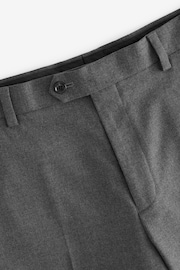 Grey Slim Fit Flannel Suit Trousers - Image 9 of 9