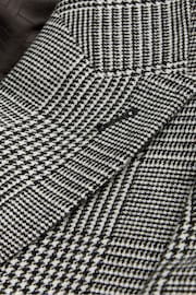 Ted Baker Grey Raydash Wool Blend Check Overcoat - Image 6 of 7