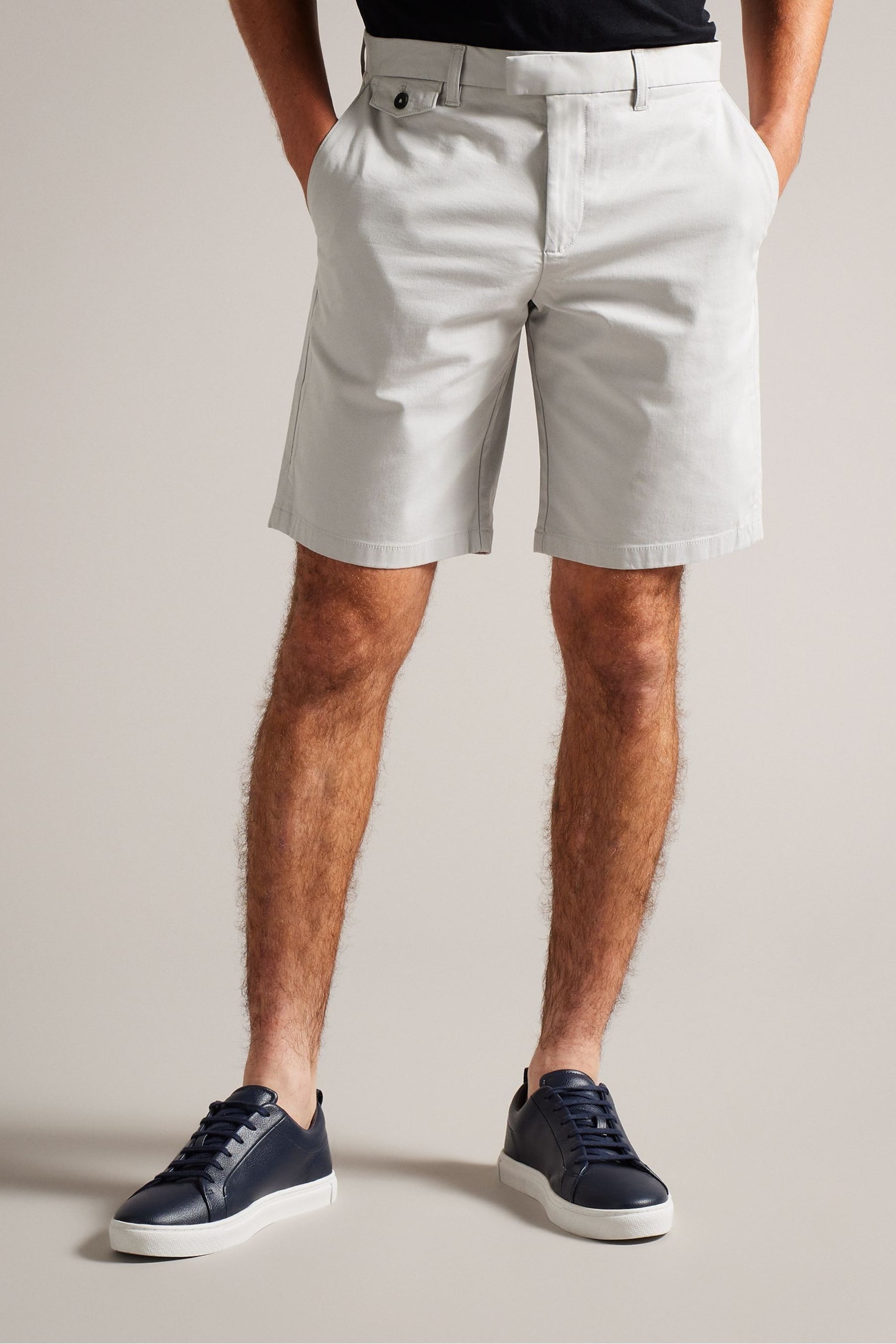 Ted Baker Grey Alscot Chino Shorts - Image 1 of 5