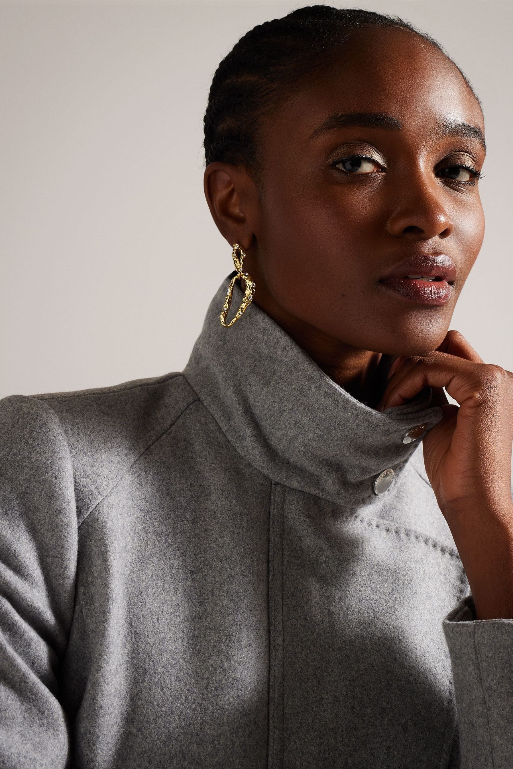 Buy Ted Baker Grey Icombis Short Funnel Neck Coat from Next Luxembourg