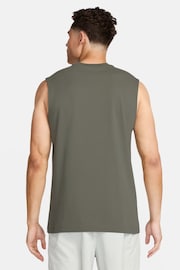 Nike Khaki Dri-FIT Sleeveless Training T-Shirt - Image 2 of 3