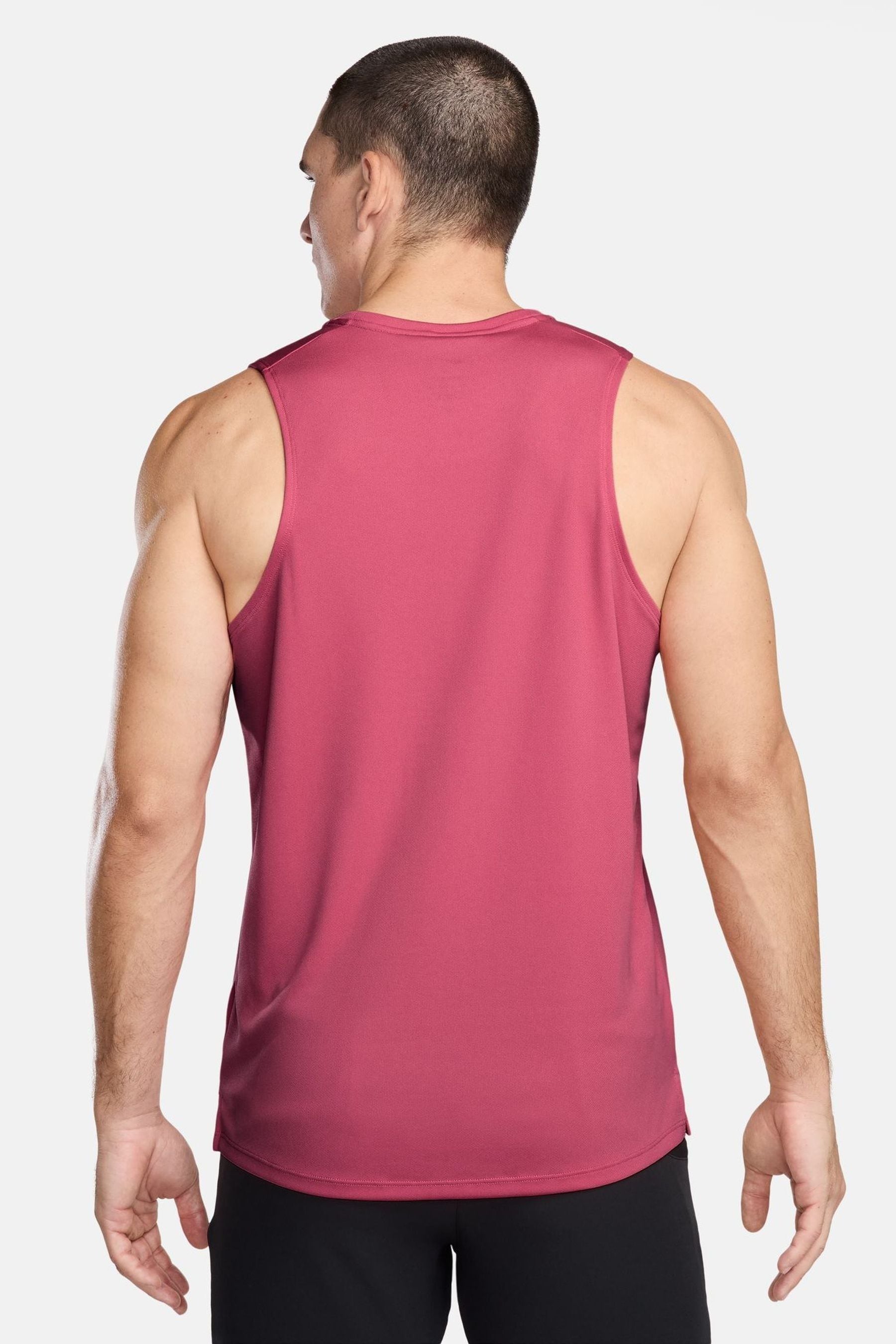 Nike Red Dri FIT Miler Running Vest Top
