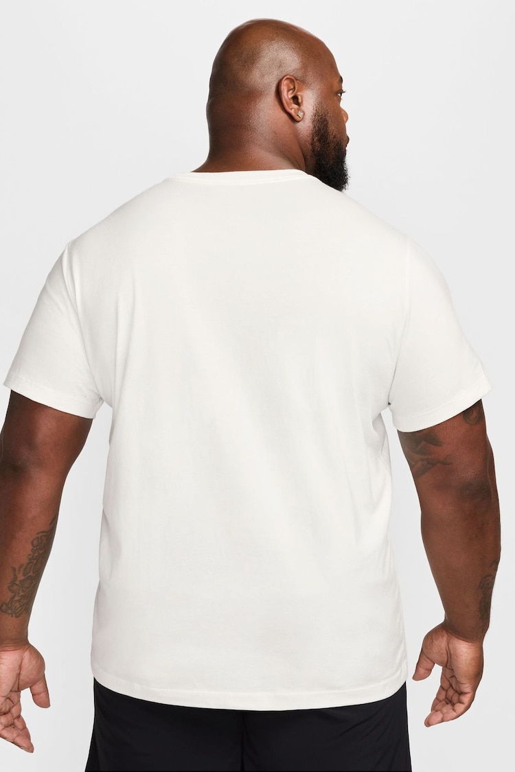 Nike White Dri-FIT Training 100% Cotton T-Shirt - Image 2 of 5