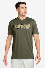 Nike Brown Dri-FIT Training T-Shirt - Image 1 of 3