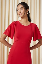 Friends Like These Red ITY Angel Shorts Sleeve Midi Dress - Image 2 of 4