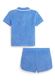 Polo Ralph Lauren Baby Blue Terry Towelling Shirt and Short Set - Image 2 of 3