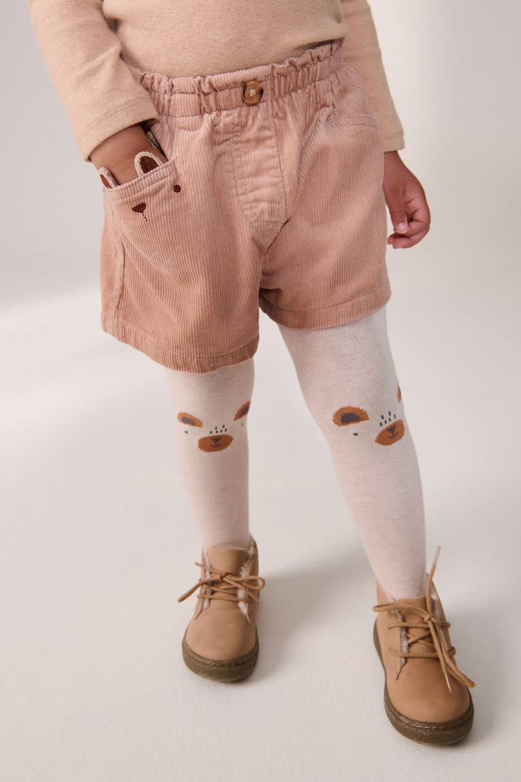 Neutral 100% Cotton Co-ord Short And Tights Set (3mths-7yrs) - Image 1 of 8