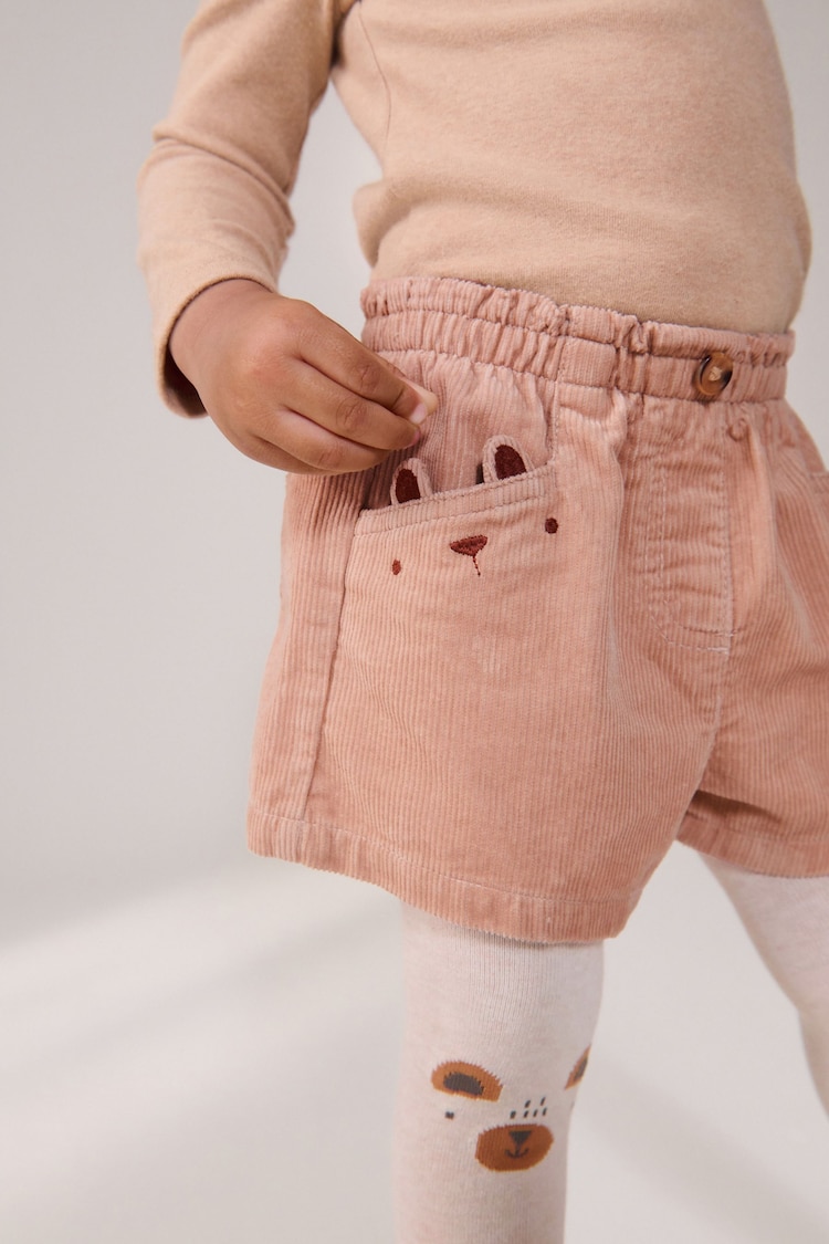 Neutral 100% Cotton Co-ord Short And Tights Set (3mths-7yrs) - Image 2 of 8