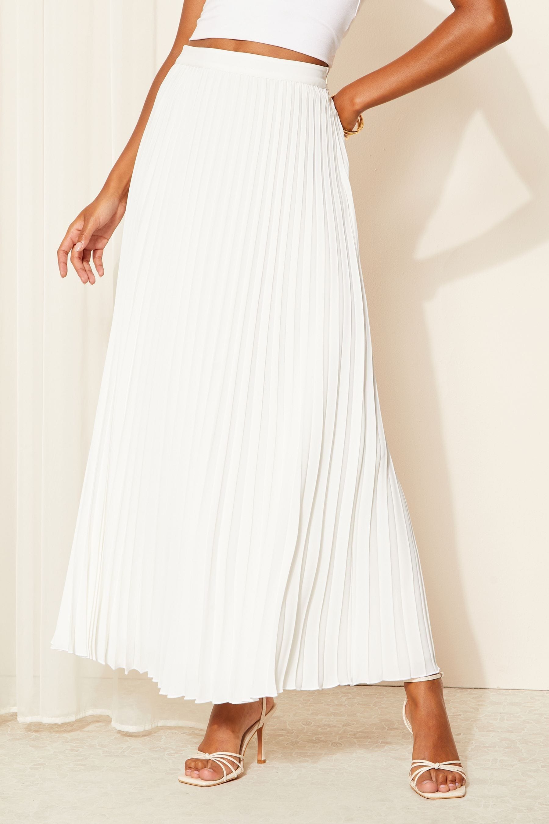 Flowy skirt white clearance