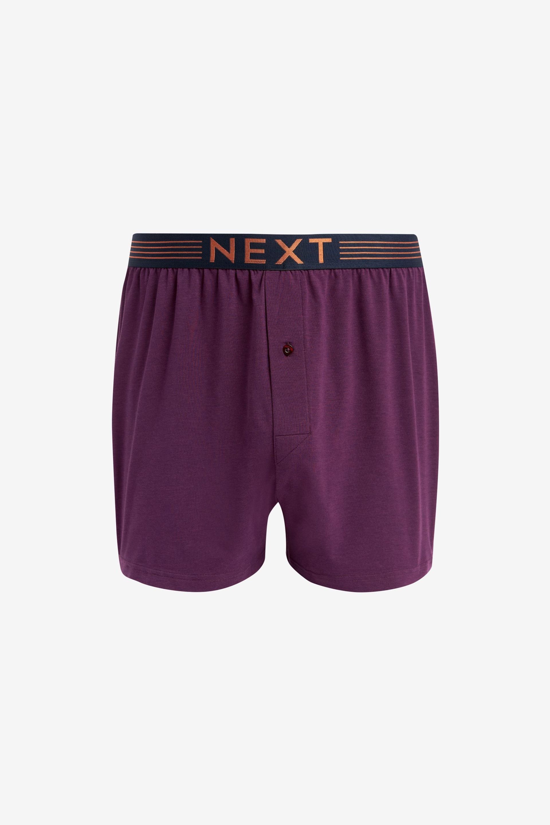 Rich Purple/Bronze 4 pack Signature Bamboo Boxers - Image 2 of 7