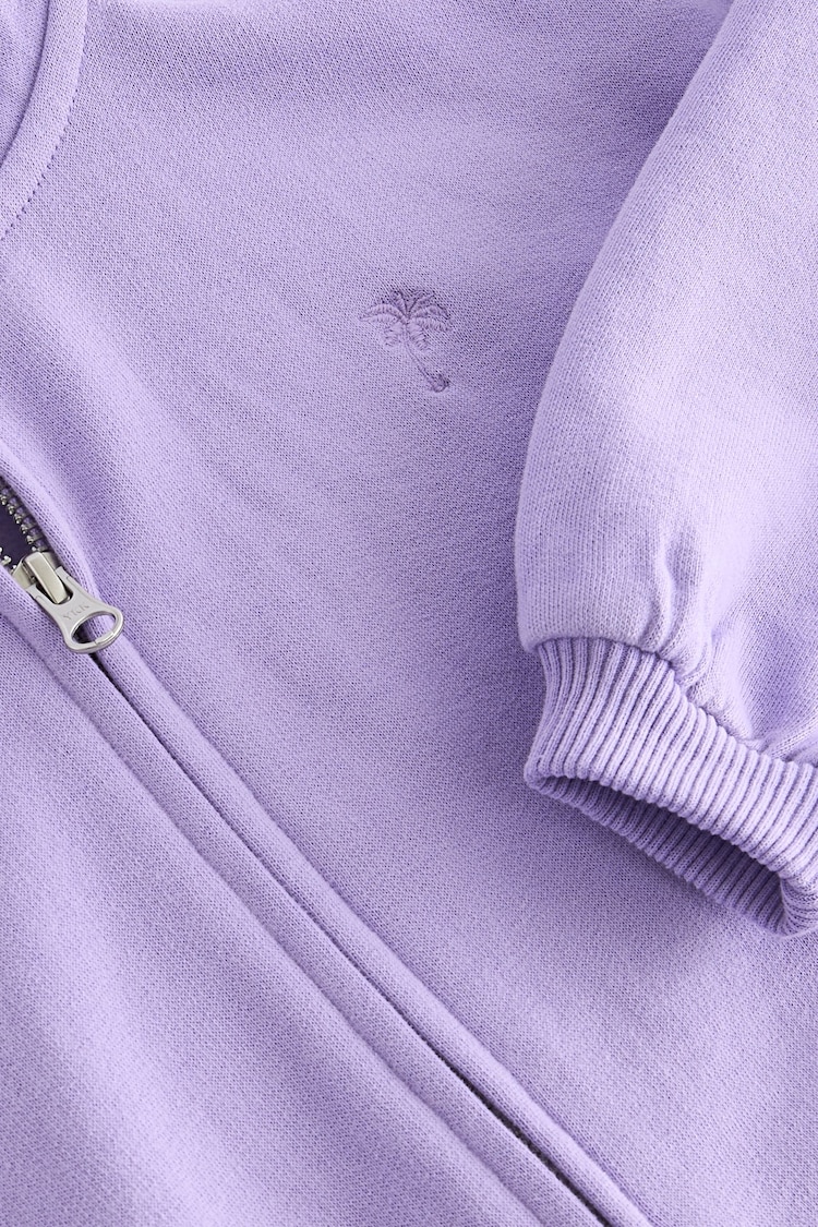 Lilac Purple Zip Through Hoodie (3-16yrs) - Image 9 of 9