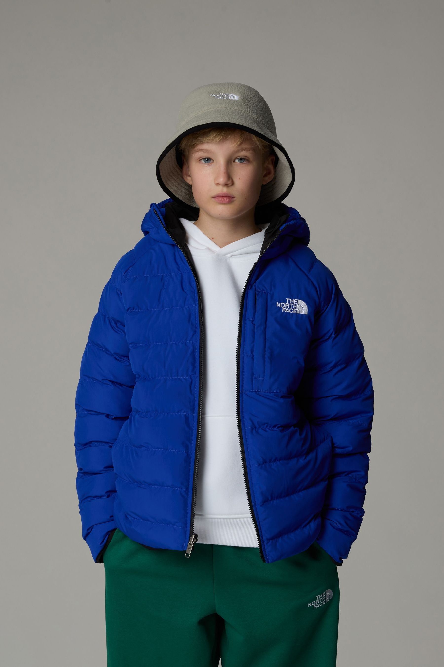 Boys blue north face jacket on sale