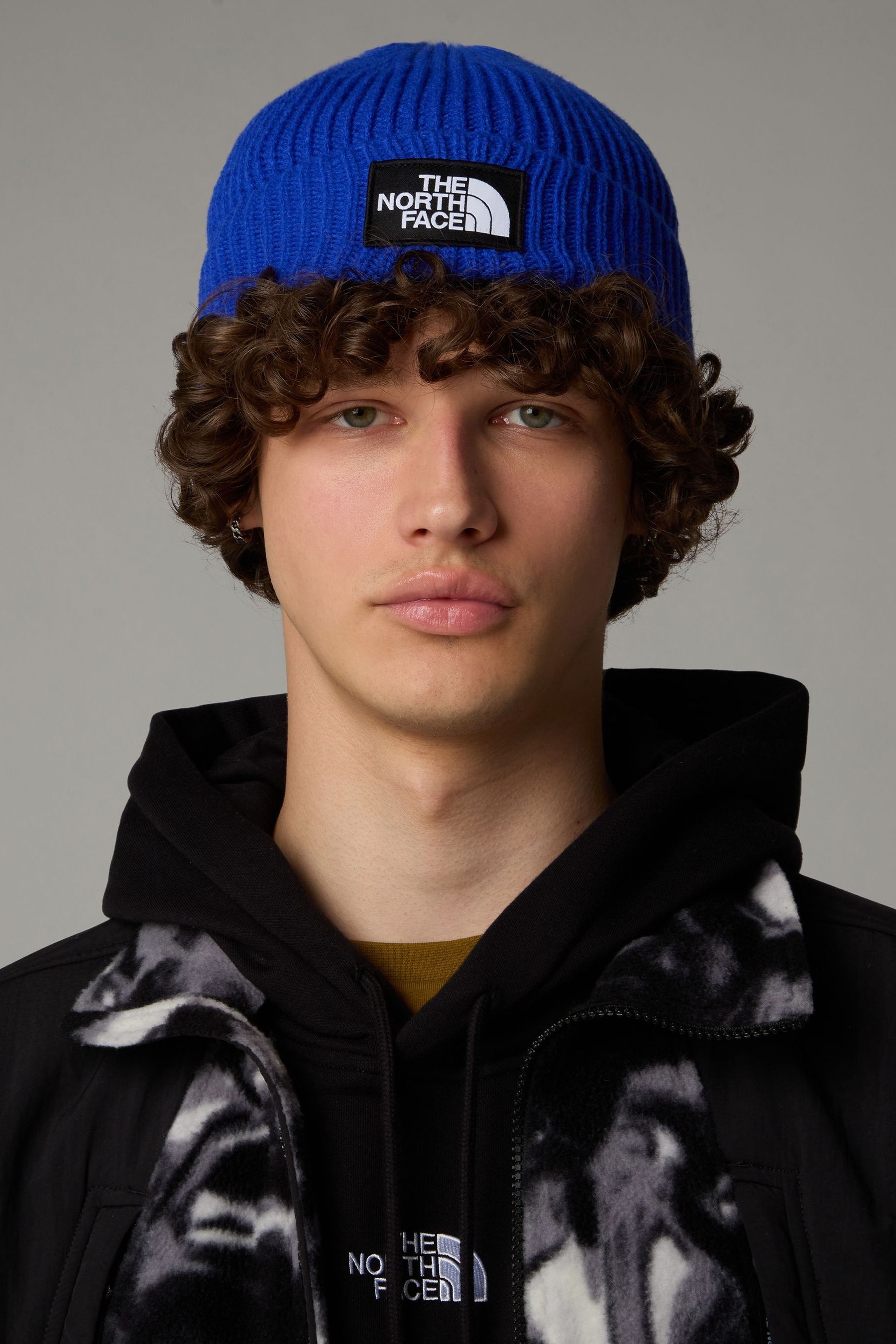 North face logo box cuffed beanie store