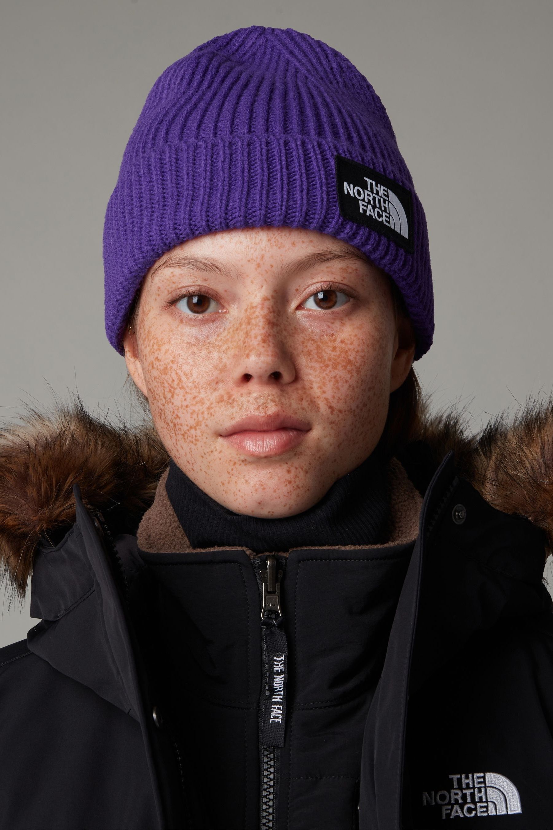 North face purple hat hot sale