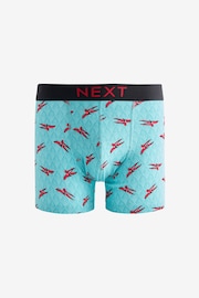 Bright Blue/Pink Dinosaur Print 4 pack Cotton Rich Trunks 4 Pack - Image 2 of 7