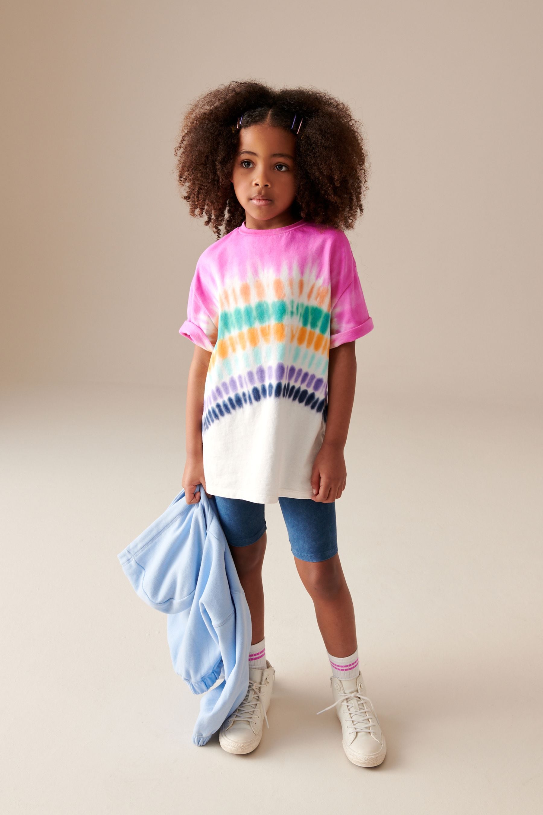 Buy Multi Tie Dye 100 Cotton T Shirt And Cycling Shorts Set 3 16yrs from the Next UK online shop